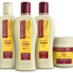 Kit Tutano (Shampoo, Condicionador, Máscara, Creme de Silicone) Bio Extratus