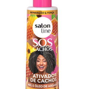 Ativador de Cachos Mel e Óleo de argan 300ml - SalonLine SOS Cachos