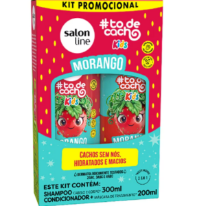 Kit Morango Shampoo + Condicionador + Máscara SalonLine #ToDeCachos Kids