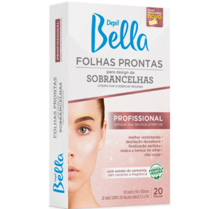 Folhas Prontas Para Design de Sobrancelhas 20 folhas Depil Bella
