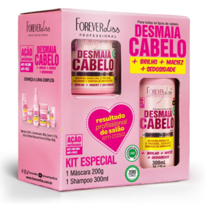 Kit Desmaia Cabelo (Shampoo e Máscara) Forever Liss