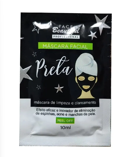 Máscara Facial Preta 10ml - Face Beautiful
