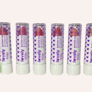 Batom Matte em Bala Lovely com Vitamina E Face Beautiful
