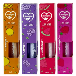 Lip Oil Souvegan Hidratante (Uva, Melancia, Efeito Gelado)