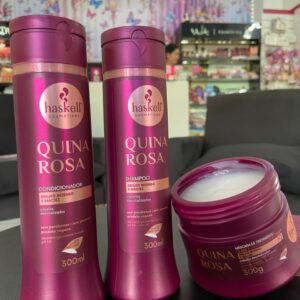 Kit Quina Rosa (Shampoo, Condicionador, Máscara) - Haskell