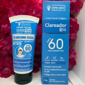Creme Facial Colágeno Clareador FPS60 30g- Capim Limão