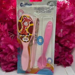 Kit Escova, Pente e Colher Plus Cefisa