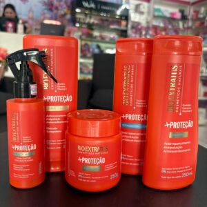 Kit + Proteção (Shampoo, Condicionador, Máscara, Finalizador, Finalizador Textura Praiana) - Bio Extratus