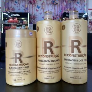 Kit Reconstrução (Shampoo, Condicionador, Máscara) - Toda Toda Cosméticos