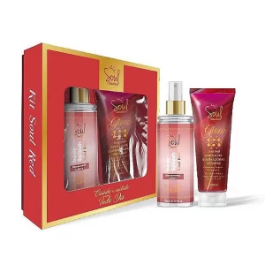 Kit Soul Red Body Splash 200 ml  + Hidratante Corporal 120 ml - Soul Cosméticos
